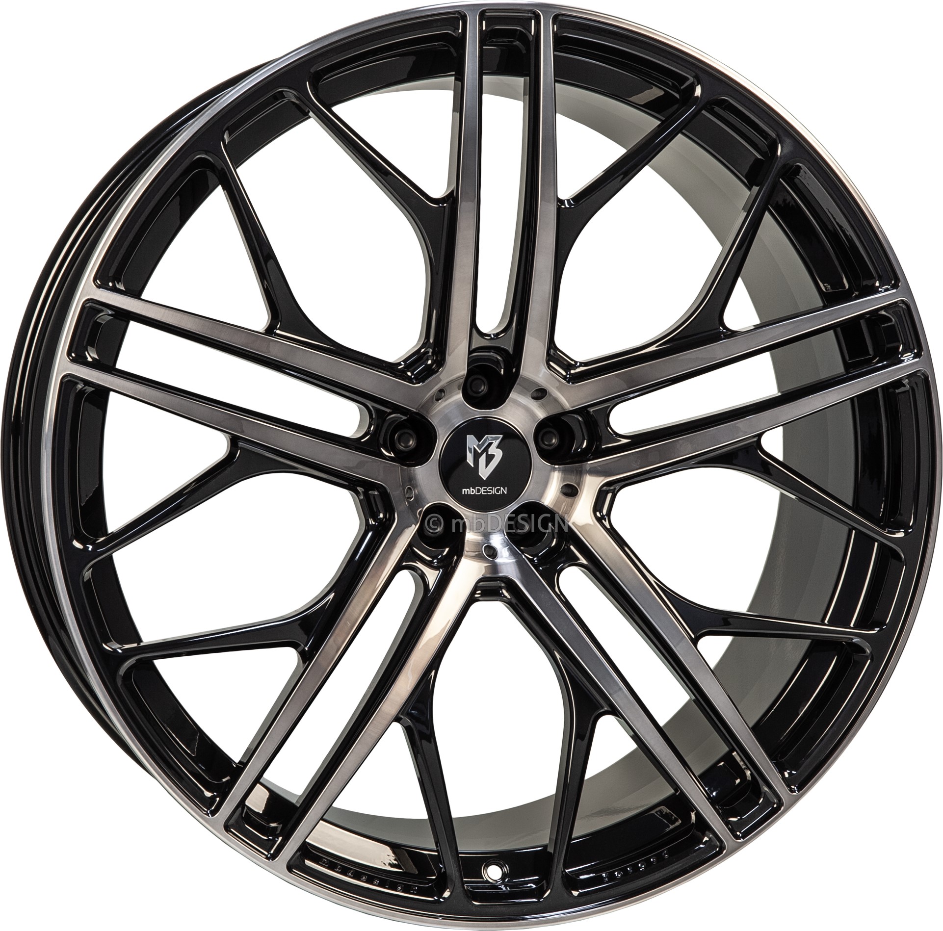 mbDESIGN SF1 24x10 ET33 5x120 Rauchschwarz Glänzend Poliert