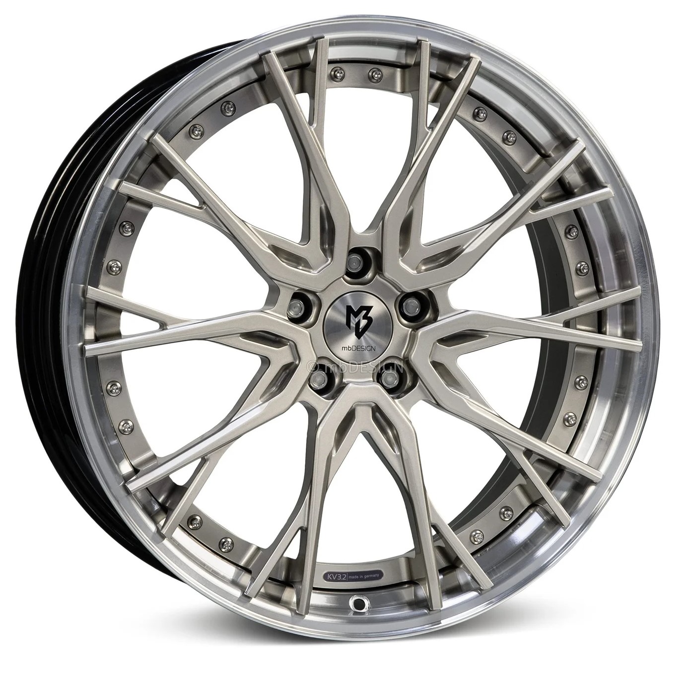 mbDESIGN KV3.2 21x10.5 ET18 5x112 Champagner Mat/Noir Brillant