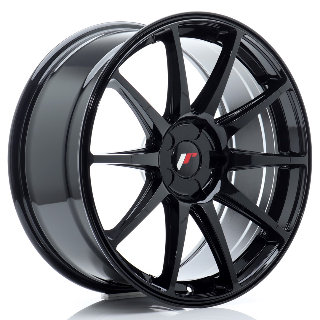 Japan Racing JR11 19x8.5 ET20-42 Noir Brillant (ET et entraxe sélectionnables)