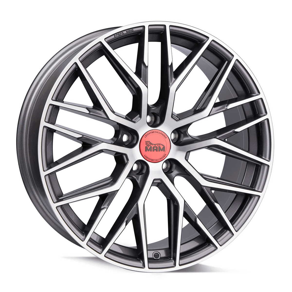 MAM Felgen RS4 20x8.5 ET35 5x120 Palladium Front Polish