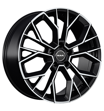 MAK STILO 18x7 ET50 5x114.3 Noir Poli Miroir