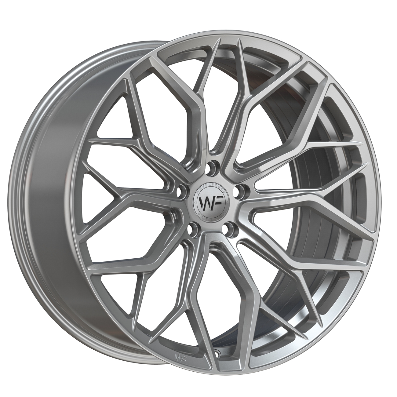 Wheelforce Wheels HE1-FF 21x9.5 ET35 5x114.3 Frozen Silver
