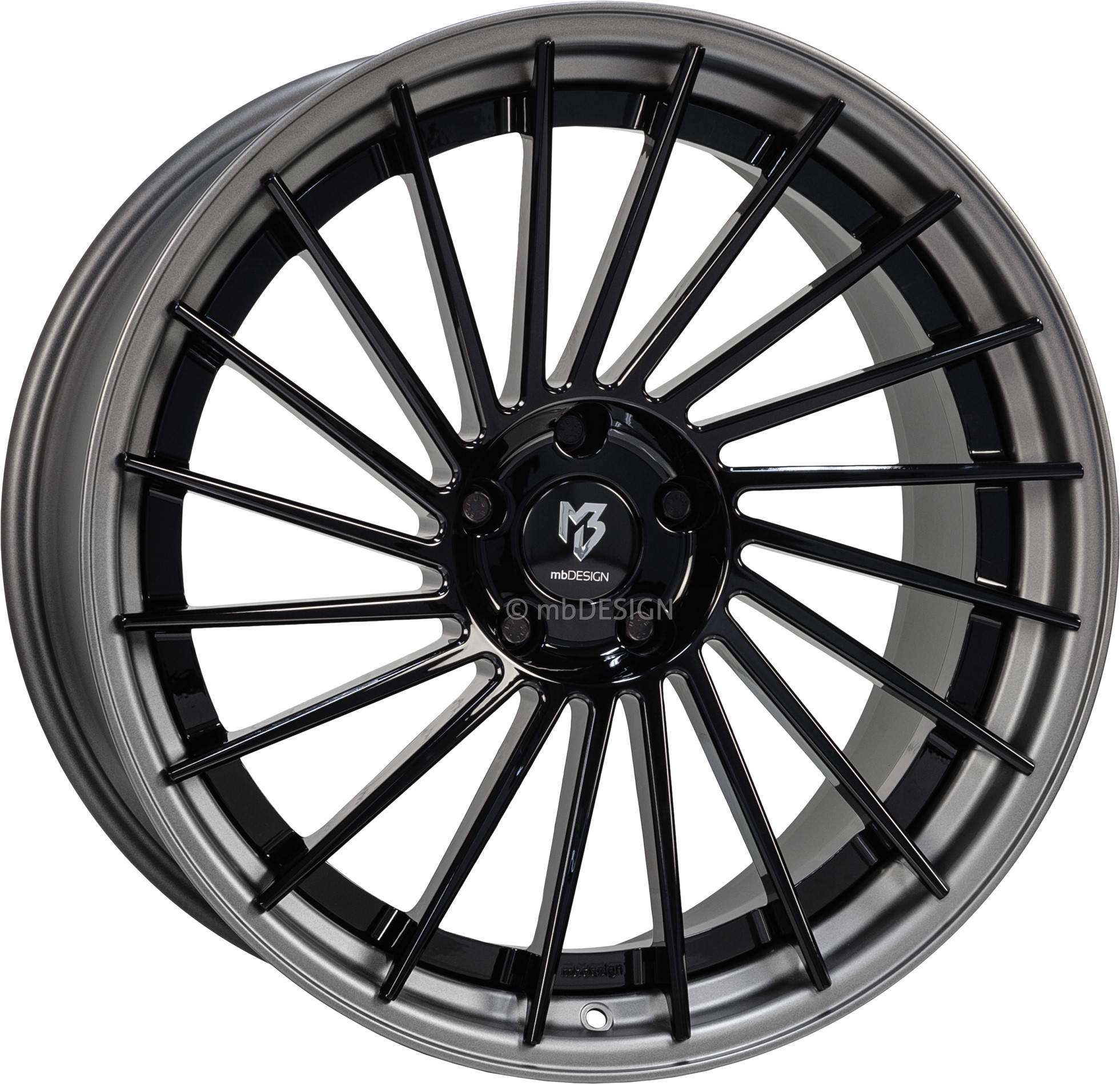 mbDESIGN VR3.2 21x10.5 ET40 5x120 Schwarz Glänzend/Grau Matt