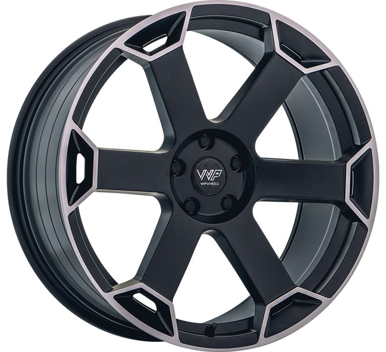 WP Wheels 331 in Satin Matt Schwarz Randpoliert Farbe