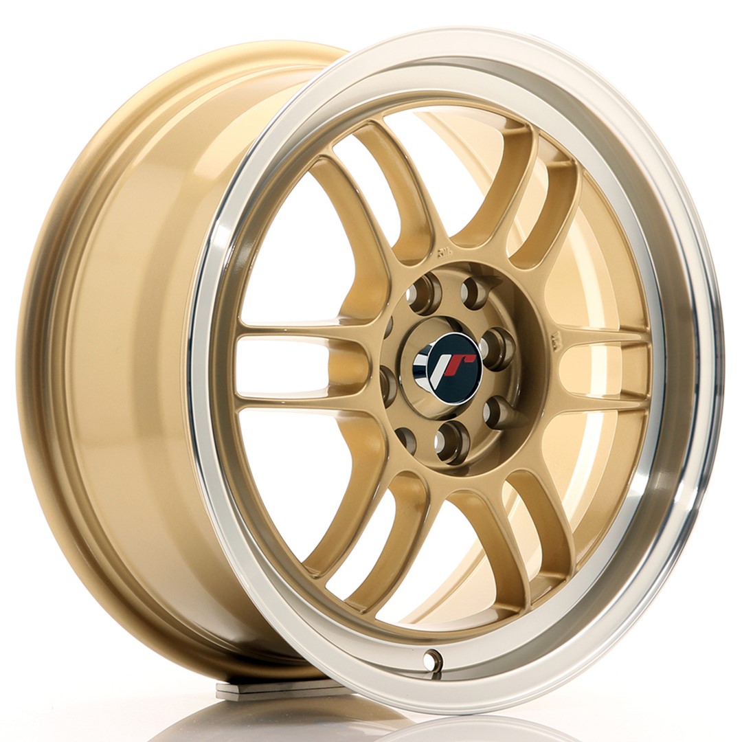 Japan Racing JR7 16x7 ET38 4x100/114.3 Gold Machined Lip