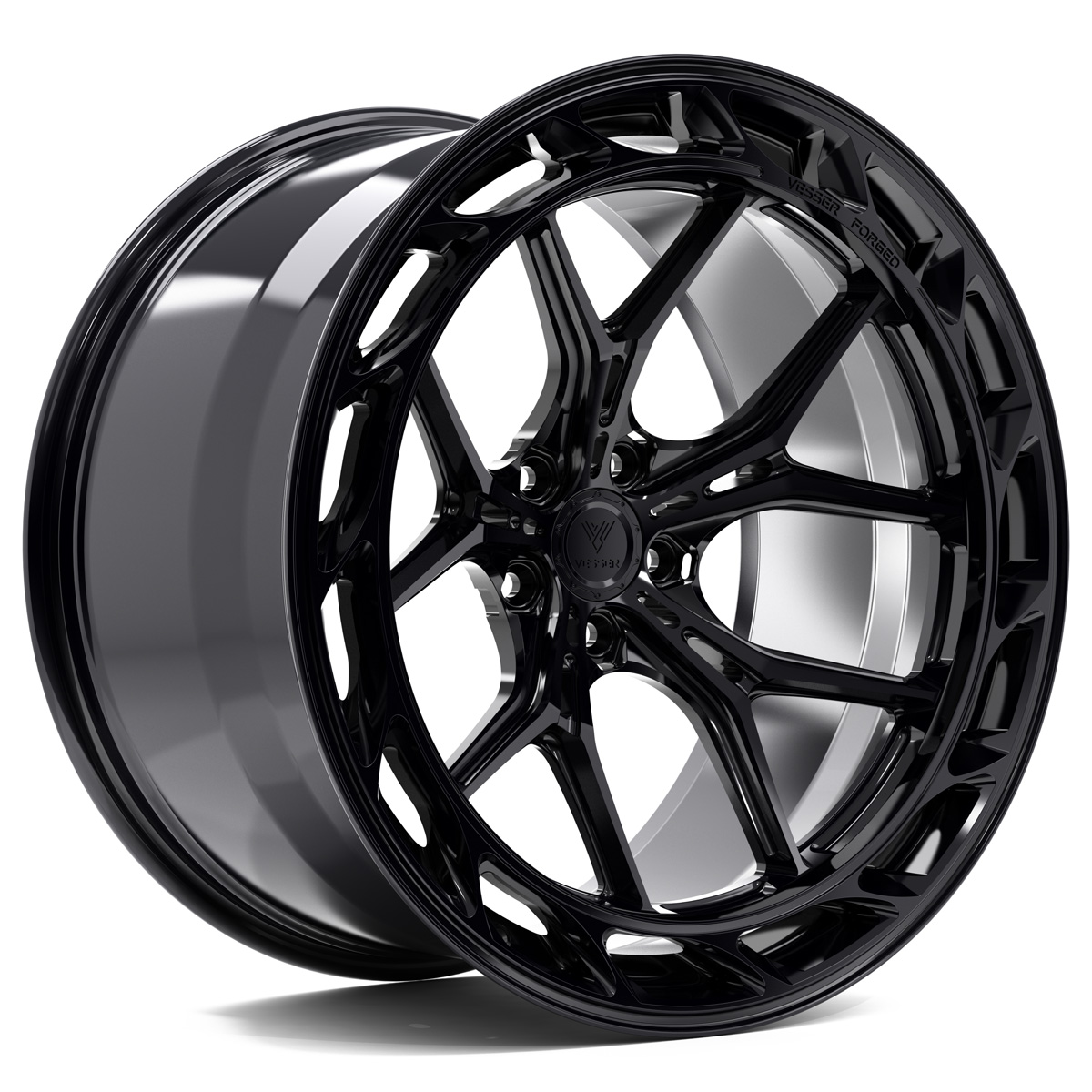 Jante Vesser VSR8 Droite 22x10.5 ET17-46 Finition Personnalisée (ET, PCD et couleur sélectionnables librement)