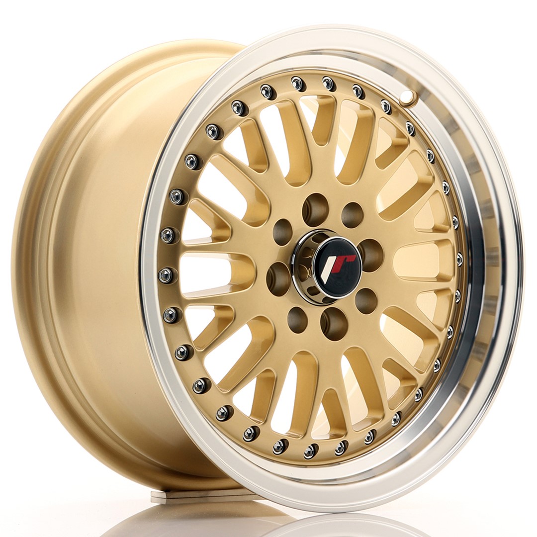 Japan Racing JR10 15x7 ET30 4x100/108 Gold Machined Lip