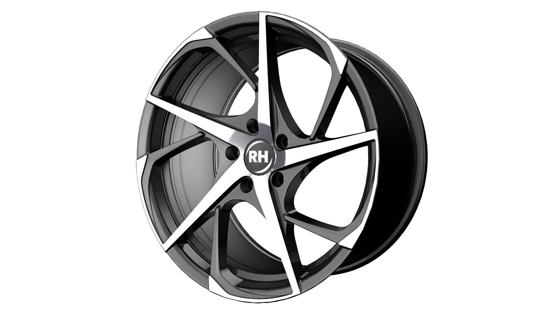 RH RB12 19x9.5 ET40 5x120 Schwarz Voll Poliert