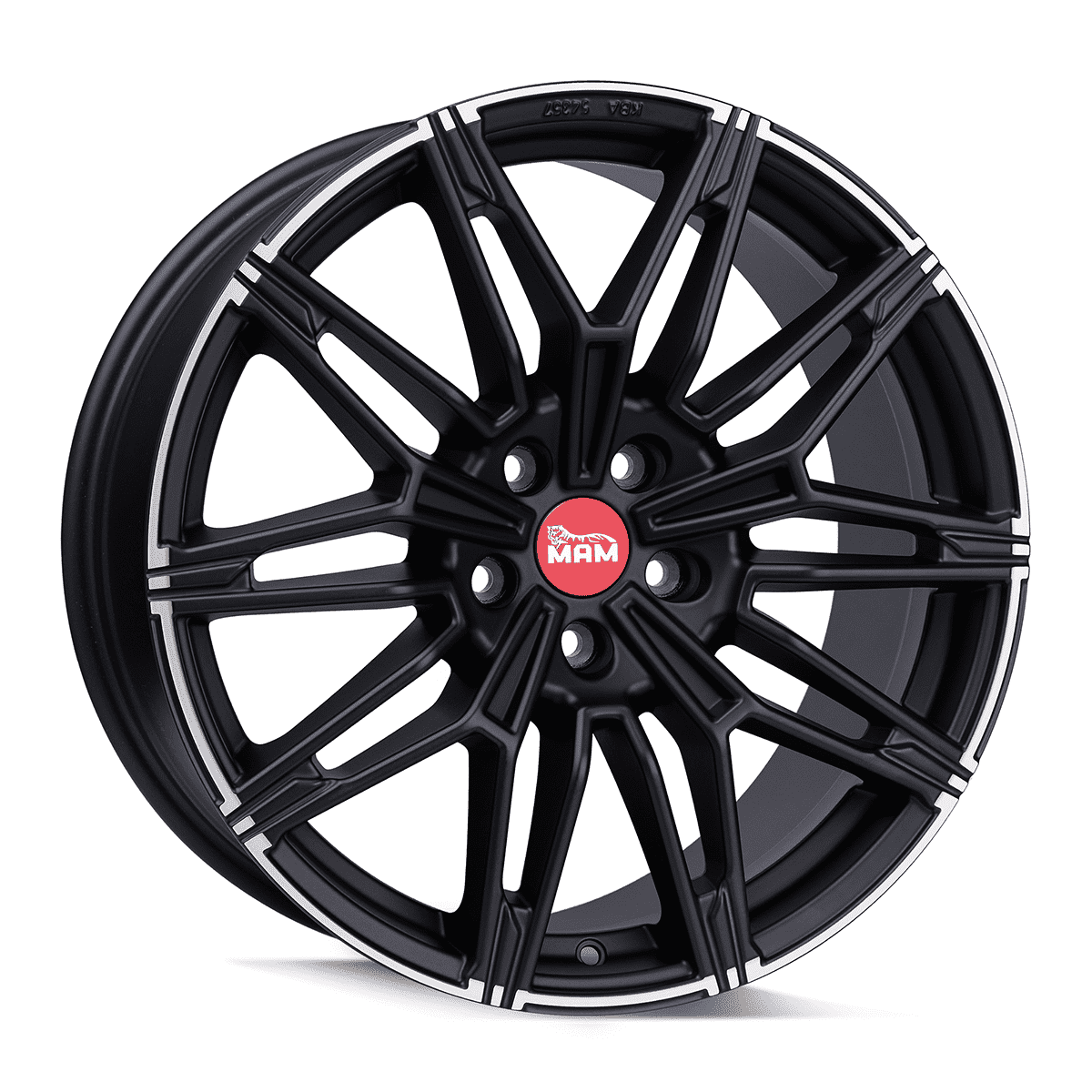 MAM Felgen B3N 19x8.5 ET45 5x112 Matt Black Lip Polish