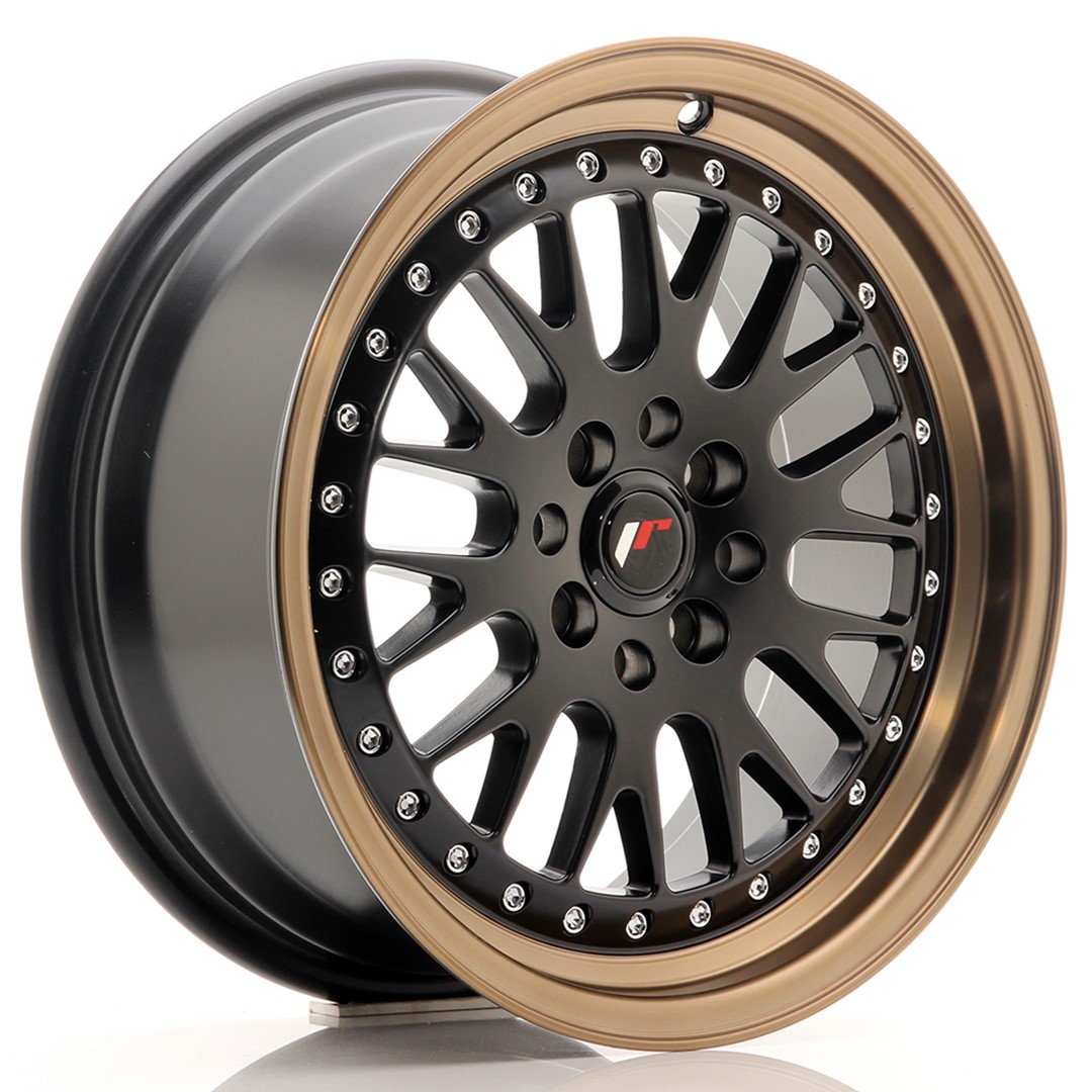 Japan Racing JR10 16x7 ET30 4x100/108 Noir Mat Lèvre Bronze