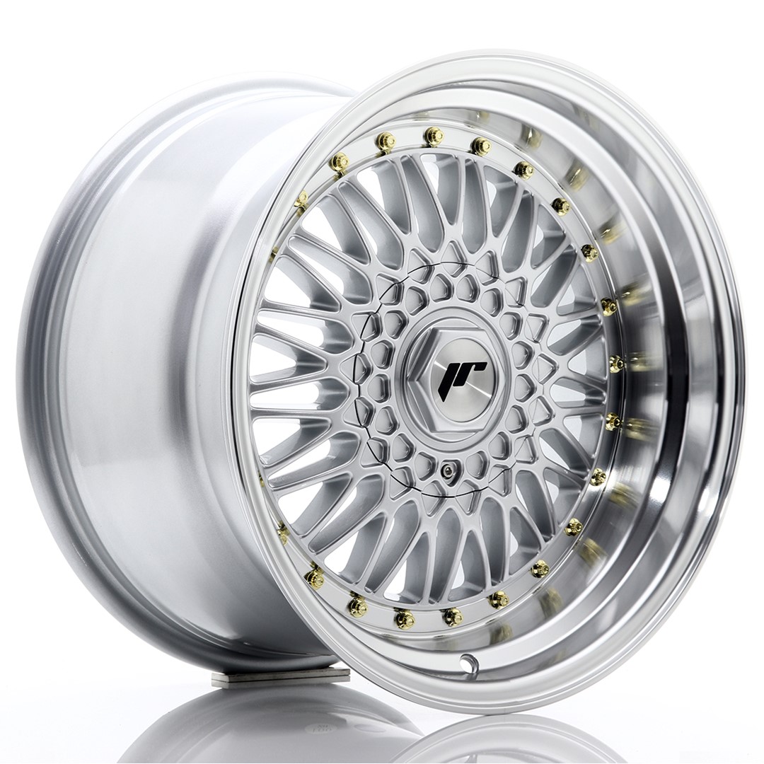 Japan Racing JR9 17x10 ET20 Argento con Bordatura Lavorata (ET e LK liberamente selezionabili)