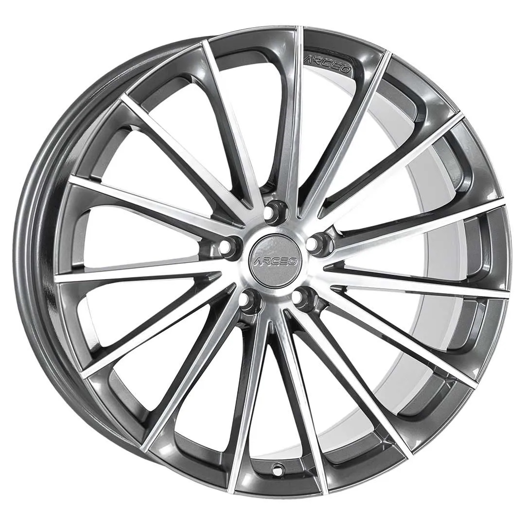 Arceo BERLIN 20x10 ET40 5x112 Titane Argent Diamond