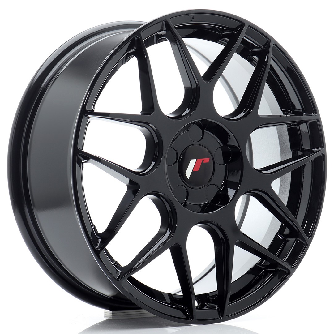 Japan Racing JR18 17x7 ET20-40 Noir brillant (ET et entraxe au choix)
