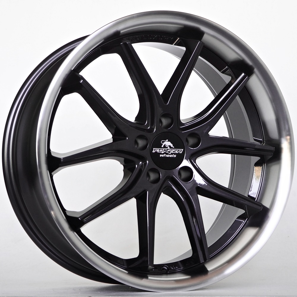 Forzza Wheels STORM 19x8.5 ET30 5x120 Black Magic Lip Polished