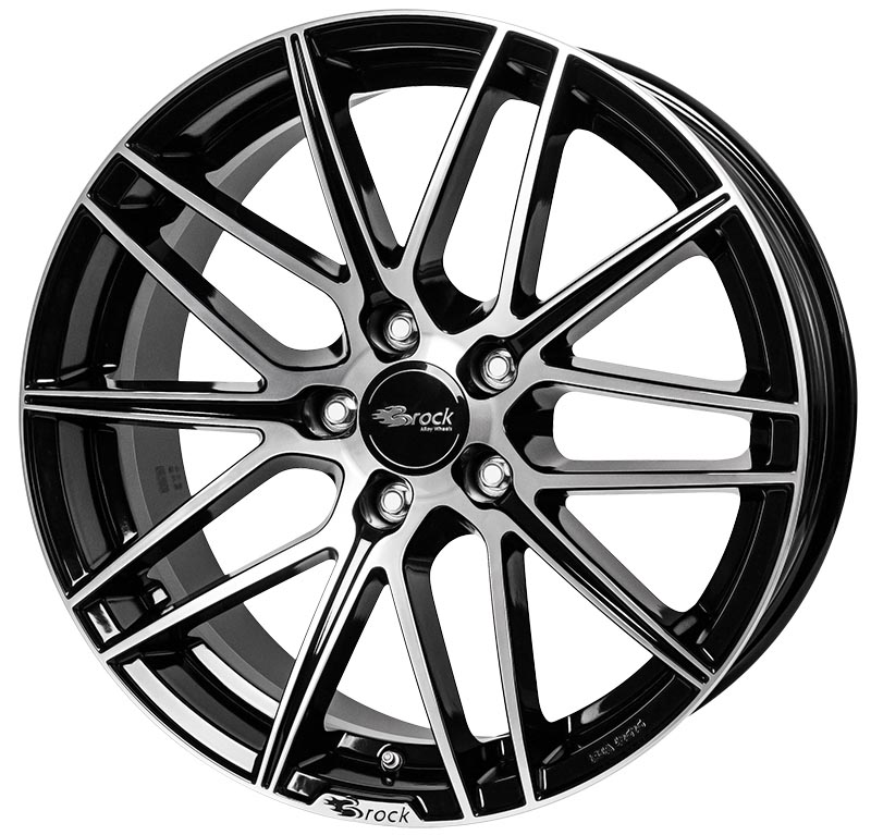 Brock B34 18x8 ET45 5x114.3 Schwarz Glanz Voll-Poliert (SGVP)
