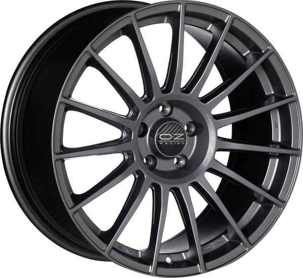 OZ SUPERTURISMO LM 17X7.5 ET40 4X100 MATT GRAPHITE SILVER LETTERING