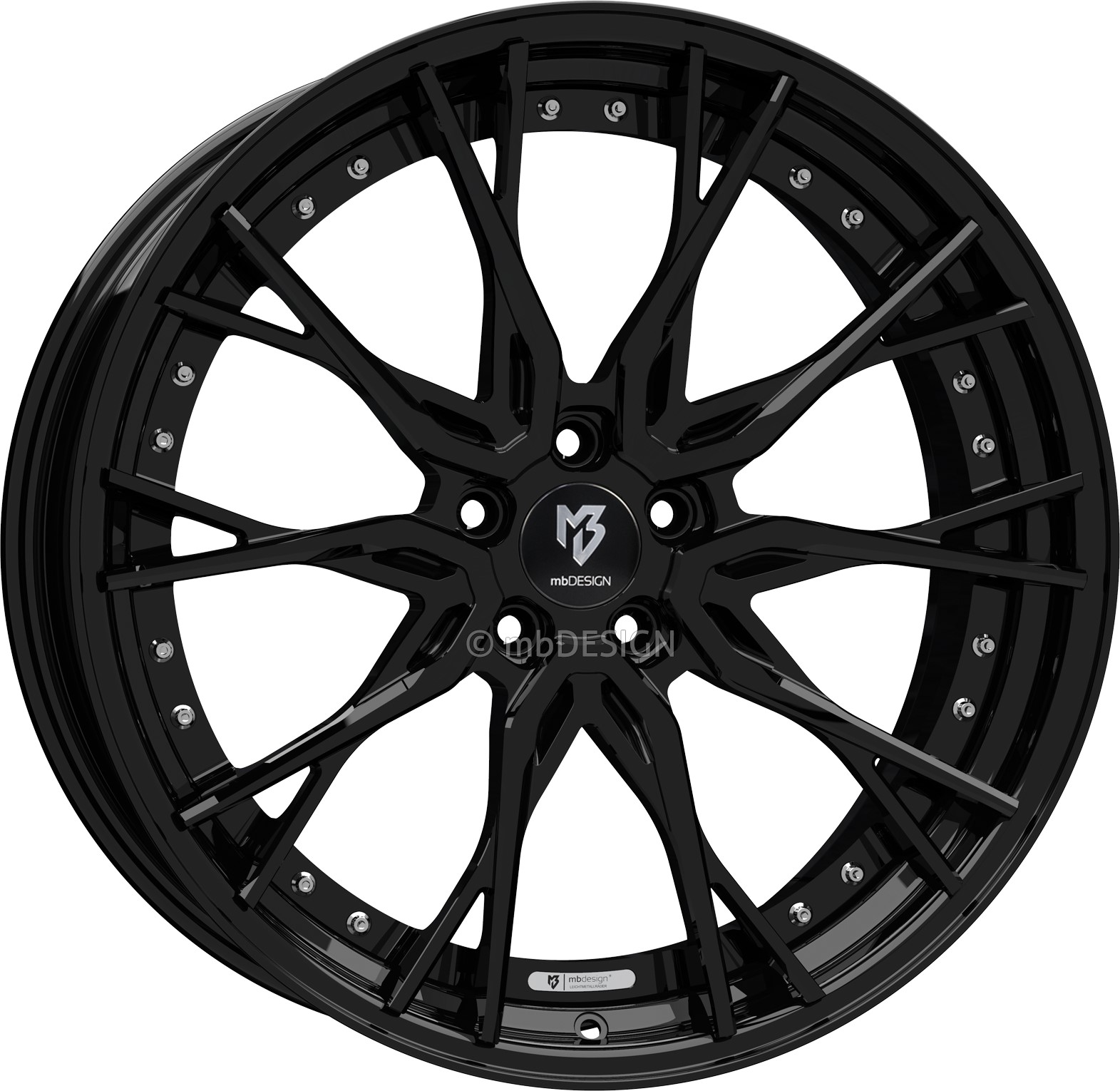 mbDESIGN KV3.2 21x10.5 ET18 5x112 Noir Brillant/Noir Brillant