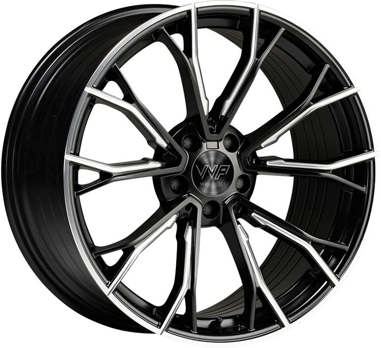 WP Wheels 669 in Matt Schwarz  Speichen Gefrast Farbe