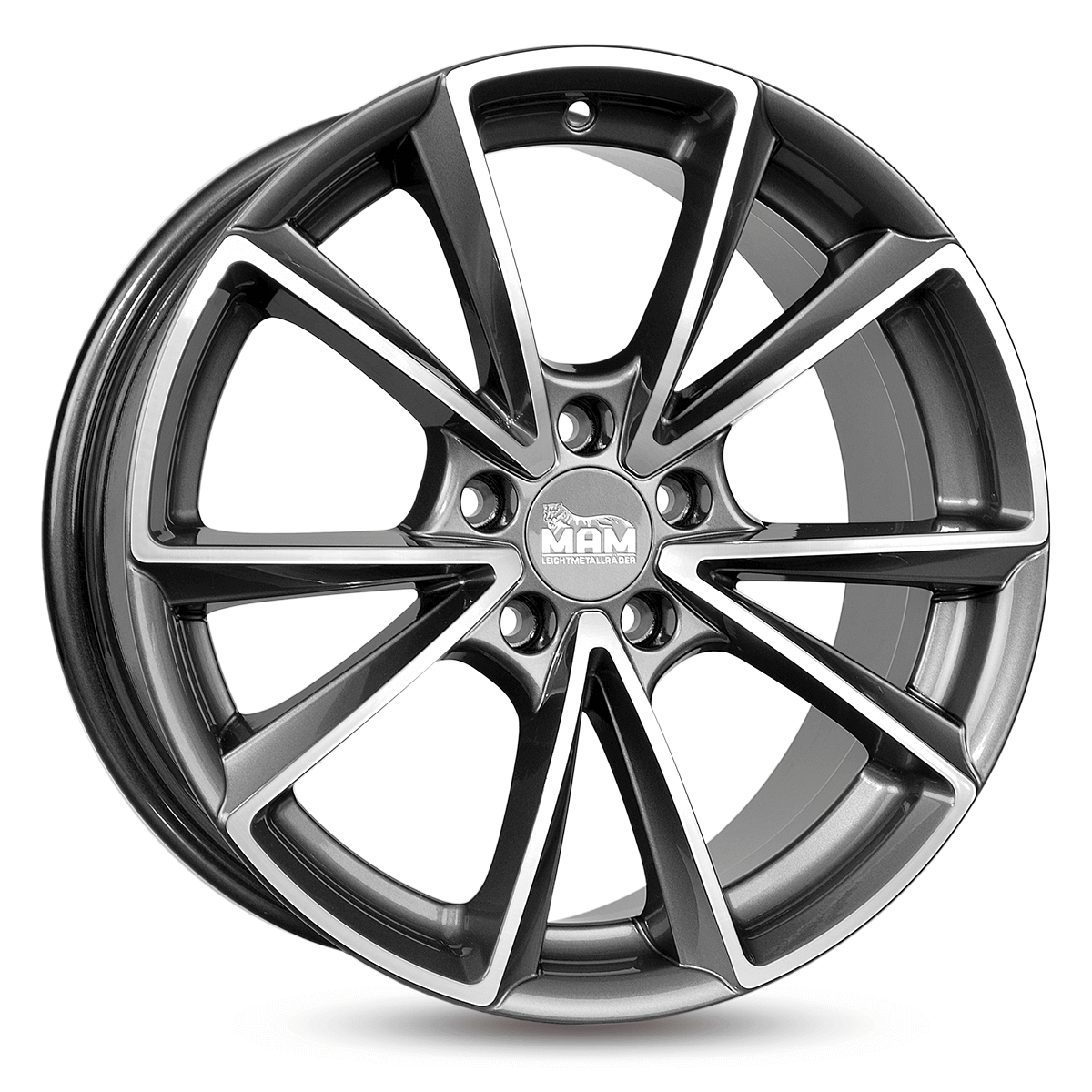 MAM Felgen A5 19x8 ET45 5x112 Palladium Front Polish