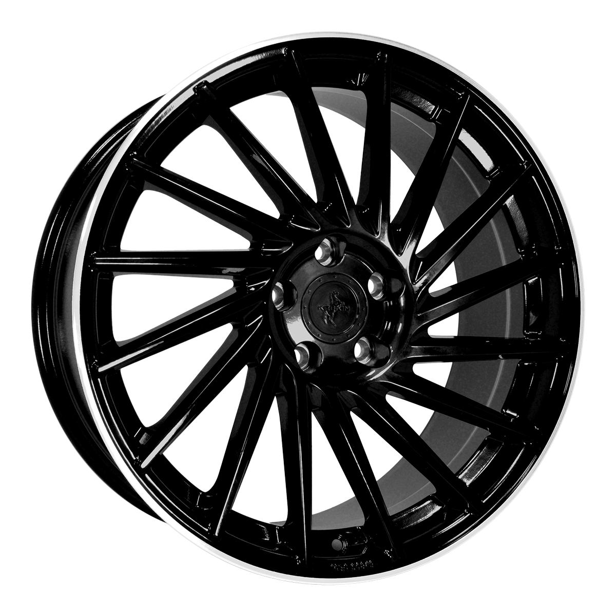 Keskin KT17 18x8 ET40 5x114.3 Black Lip Polish
