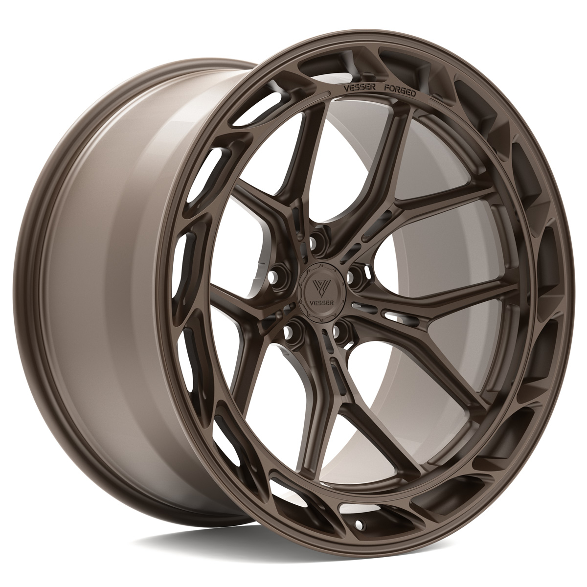 Jante Vesser VSR8 Droite 22x10.5 ET17-46 Finition Personnalisée (ET, PCD et couleur sélectionnables librement)