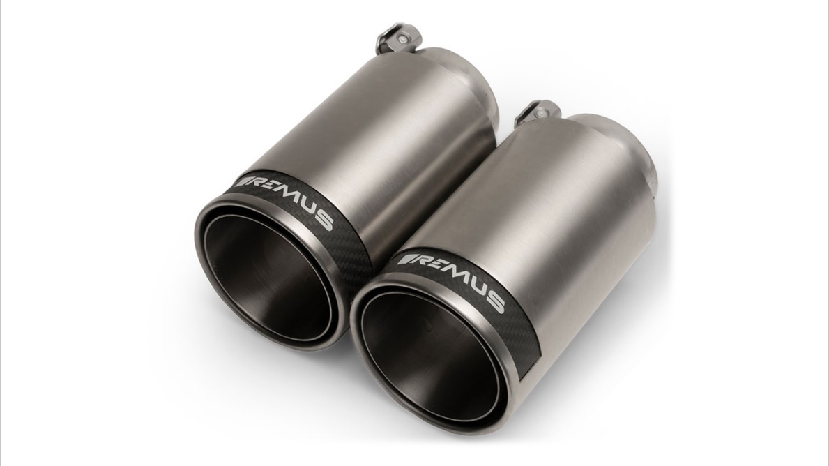 Endrohr-Set L/R 4 Endrohre Ø 84 mm Street Race, mit einstellbarem Kugelanschluss