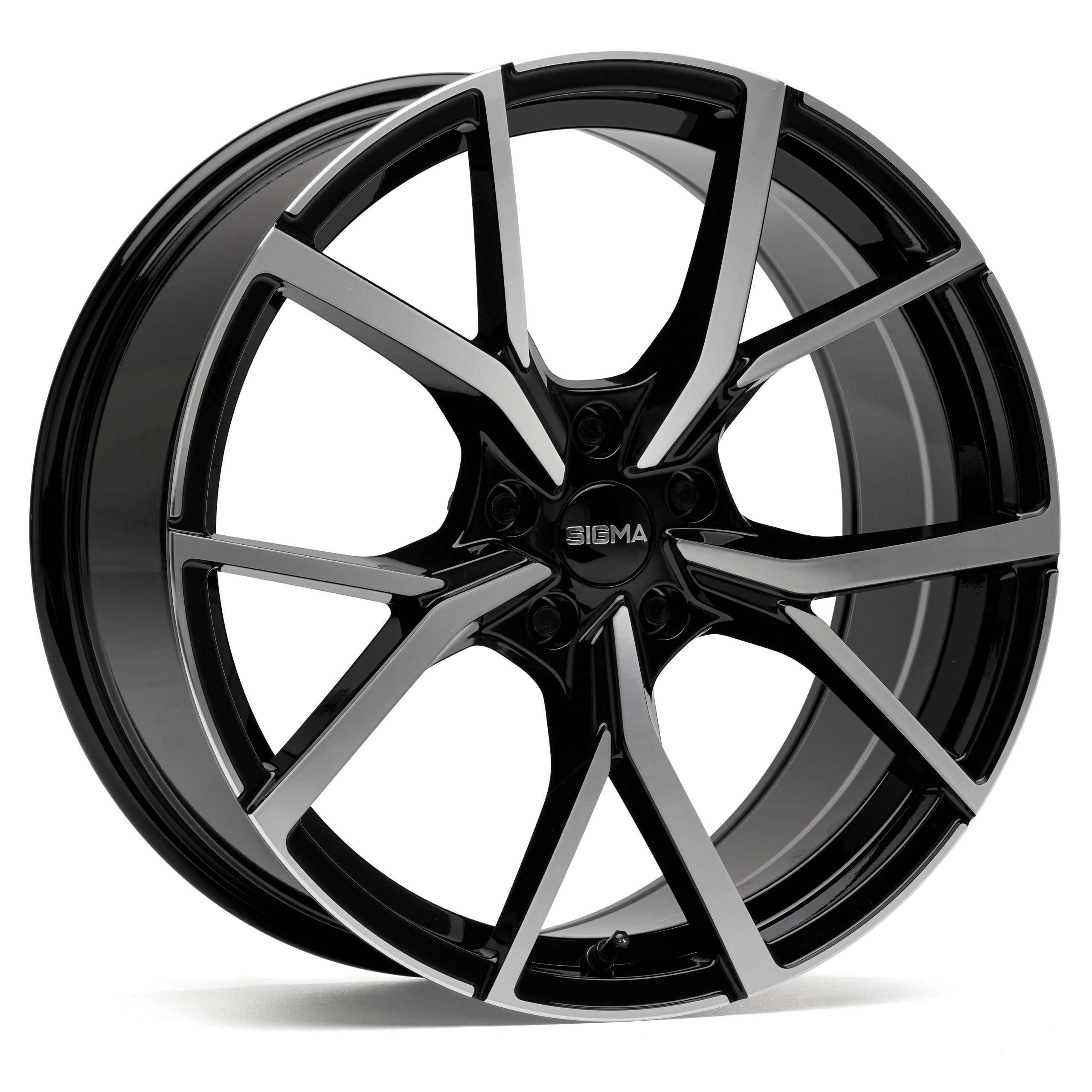 Sigma 861 19x8 ET45 5x112 Black Machined Face