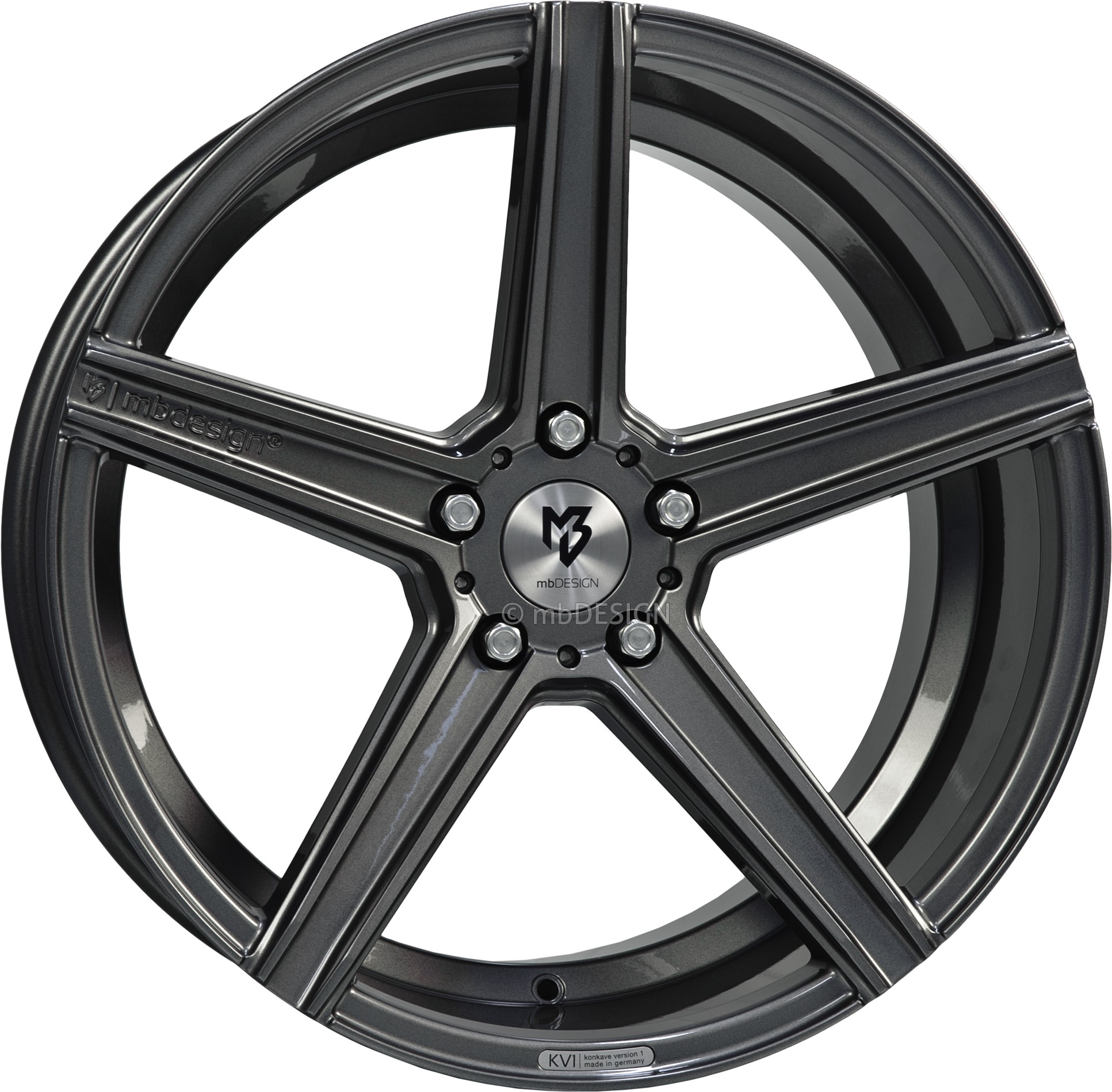 mbDESIGN KV1 19x9.5 ET30 5x100 Grau Glänzend