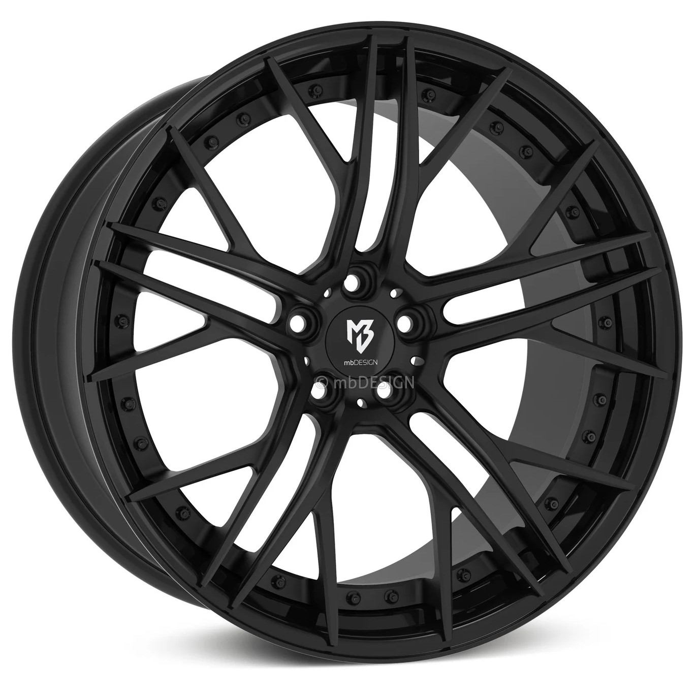 mbDESIGN SF1.3 20x9 ET34 5x112 Noir mat/Noir brillant