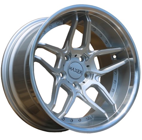 Haxer HX030 19x10 ET40 5x120 Silver with Polished Lip