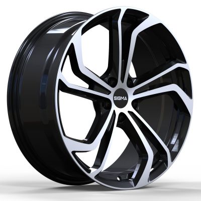 Sigma 996 19x8 ET42 5x112 Black Machined Face