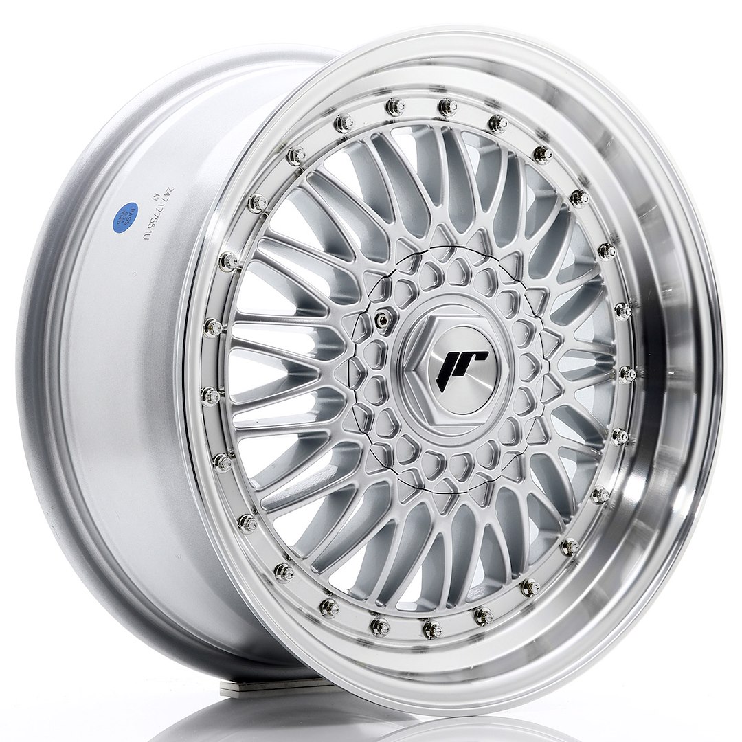 Japan Racing JR9 17x7.5 ET20 4x100/108 Silver Machined Lip+Silver Rivets