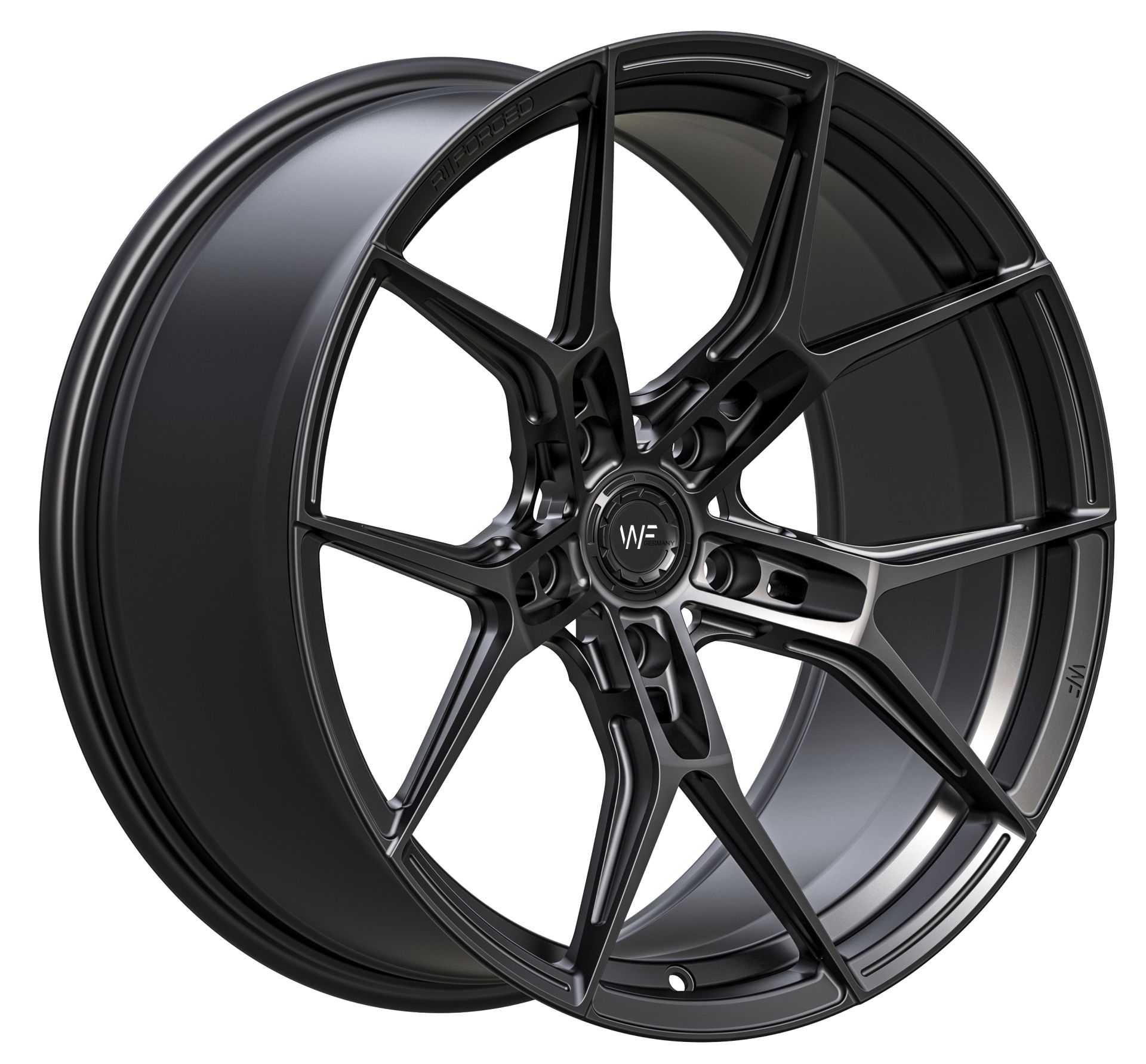 Wheelforce Wheels R.1-FG 22x11 ET12 5x112 Deep Black | R1-5112-1122DB